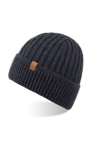 BRODRENE - Czapka zimowa męska beanie Brodrene cz12 granat. Materiał: materiał. Sezon: zima #1