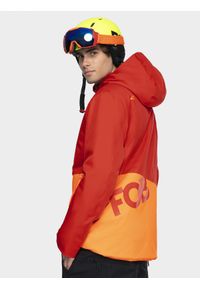 4f - Kurtka snowboardowa męska. Typ kołnierza: kaptur. Kolor: pomarańczowy. Materiał: poliester, materiał. Sezon: zima. Sport: snowboard #1