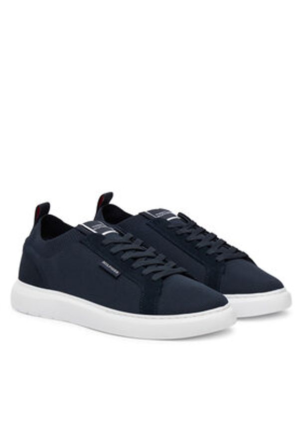TOMMY HILFIGER - Tommy Hilfiger Sneakersy Light Cupsole Knit Seasonal FM0FM05403 Granatowy. Kolor: niebieski. Materiał: materiał