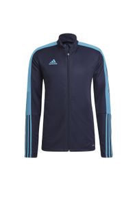 Adidas - Casaco De Futebol Tiro Tk Jkt Es Homem Azul/Azul Real. Kolor: niebieski. Sport: fitness, piłka nożna
