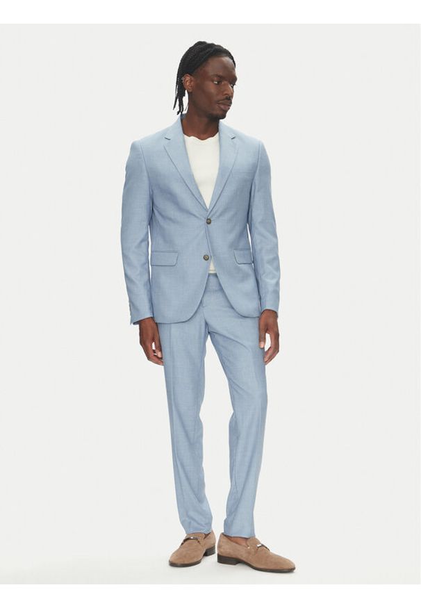 Lindbergh Garnitur 30-606034 Błękitny Slim Fit. Kolor: niebieski. Materiał: syntetyk