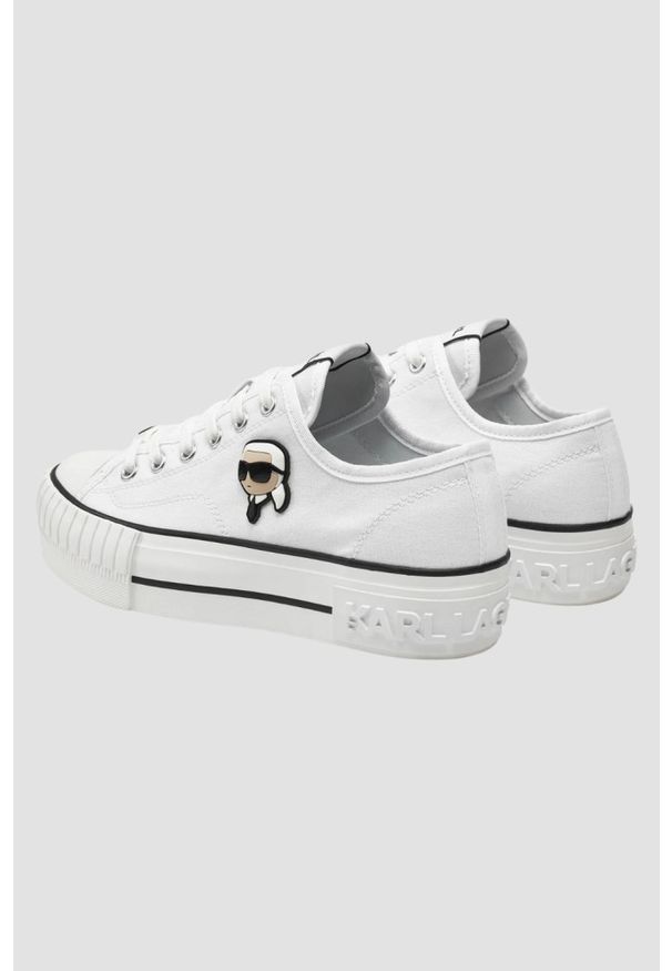 Karl Lagerfeld - KARL LAGERFELD Białe damskie trampki KAMPUS MAX NFT, Rozmiar 37. Kolor: biały