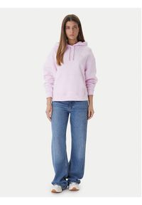 Tommy Jeans Bluza Badge DW0DW19414 Różowy Boxy Fit. Kolor: różowy. Materiał: bawełna #4