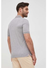 BOSS polo bawełniane 50469360 kolor szary gładki. Typ kołnierza: polo. Kolor: szary. Materiał: bawełna. Długość: krótkie. Wzór: gładki #2