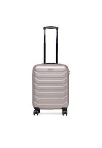 Gino Rossi - GINO ROSSI Walizka kabinowa CEO-GIN-S-002-05-GOLD Złoty. Kolor: złoty. Materiał: materiał #1