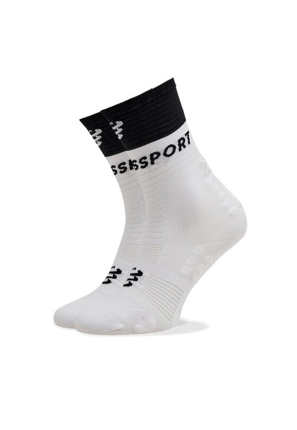 Compressport Skarpety długie Mid Compression V 2.0 SQTU3540002 Biały. Kolor: biały. Materiał: syntetyk