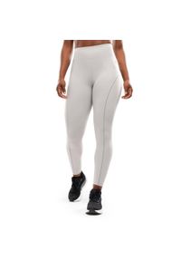 SIROKO - Damskie długie legginsy do biegania Fitness Siroko Lume Light Gray. Stan: podwyższony. Kolor: szary. Materiał: tkanina. Długość: długie. Sport: fitness #1