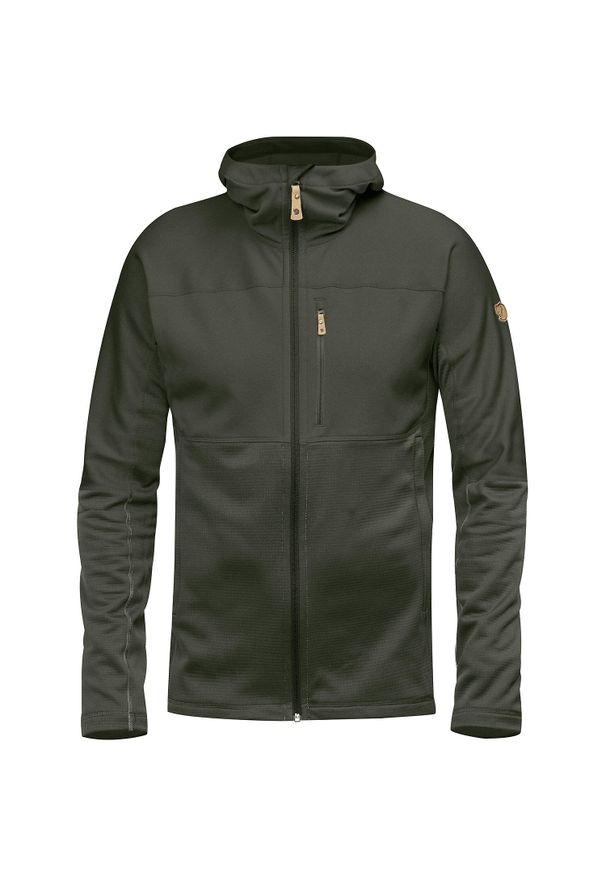 Fjällräven - Bluza turystyczna męska Fjallraven Abisko Trail Fleece. Kolor: czarny, zielony, wielokolorowy. Sport: turystyka piesza
