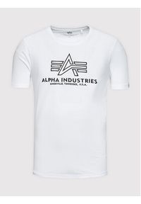 Alpha Industries T-Shirt Basic 118505 Biały Regular Fit. Kolor: biały. Materiał: bawełna #3