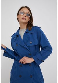 Lauren Ralph Lauren płaszcz 200861915001 damski przejściowy dwurzędowy. Okazja: na co dzień. Kolor: niebieski. Styl: casual #2