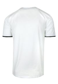 T-Shirt Męski - Biały z Motywem Żaglowca - Pako Jeans. Okazja: na co dzień. Kolor: biały. Materiał: bawełna. Wzór: nadruk. Styl: casual