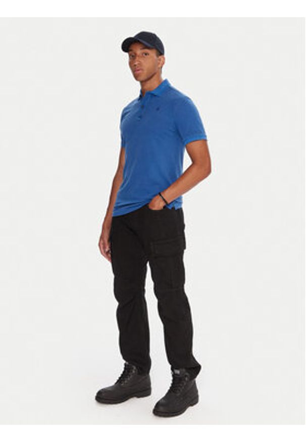 G-Star RAW - G-Star Raw Polo Dunda D11595-D756 Niebieski Slim Fit. Typ kołnierza: polo. Kolor: niebieski. Materiał: bawełna