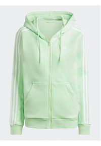 Adidas - adidas Bluza Essentials 3-Stripes IR6077 Zielony Regular Fit. Kolor: zielony. Materiał: bawełna #3
