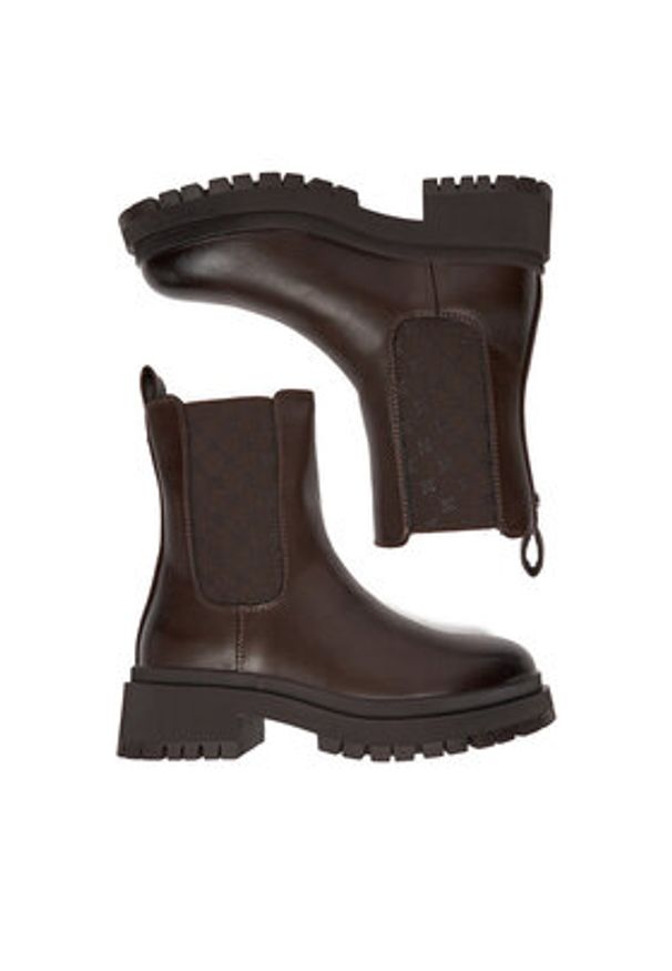 Nine West Sztyblety CEO-BASIMA-01 Brązowy. Kolor: brązowy. Materiał: materiał, syntetyk