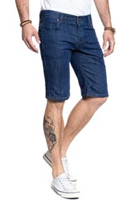 Mustang - SPODENKI MUSTANG 5 Pocket Short DENIM BLUE 1007373 5000 580. Materiał: denim #2