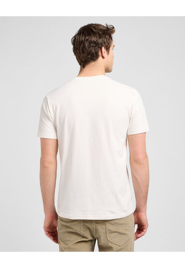 Lee - MĘSKA KOSZULKA LEE MEDIUM WOBBLY LEE TEE ECRU 112370504