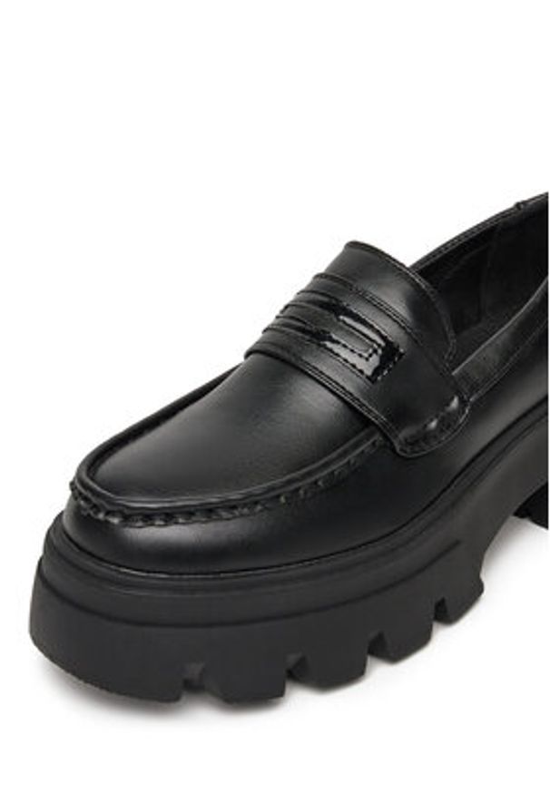 DeeZee Loafersy KX2212004 Czarny. Kolor: czarny. Materiał: skóra