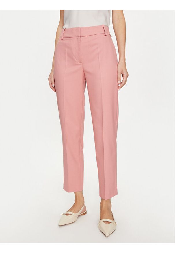 TOMMY HILFIGER - Tommy Hilfiger Spodnie materiałowe Core WW0WW39723 Różowy Straight Fit. Kolor: różowy. Materiał: wiskoza