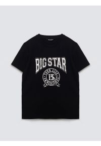 Big-Star - Koszulka chłopięca z nadrukiem czarna Mauter 906. Okazja: na co dzień, na uczelnię. Kolor: czarny. Materiał: dzianina, jeans, dresówka. Wzór: nadruk. Styl: casual, klasyczny, młodzieżowy #1