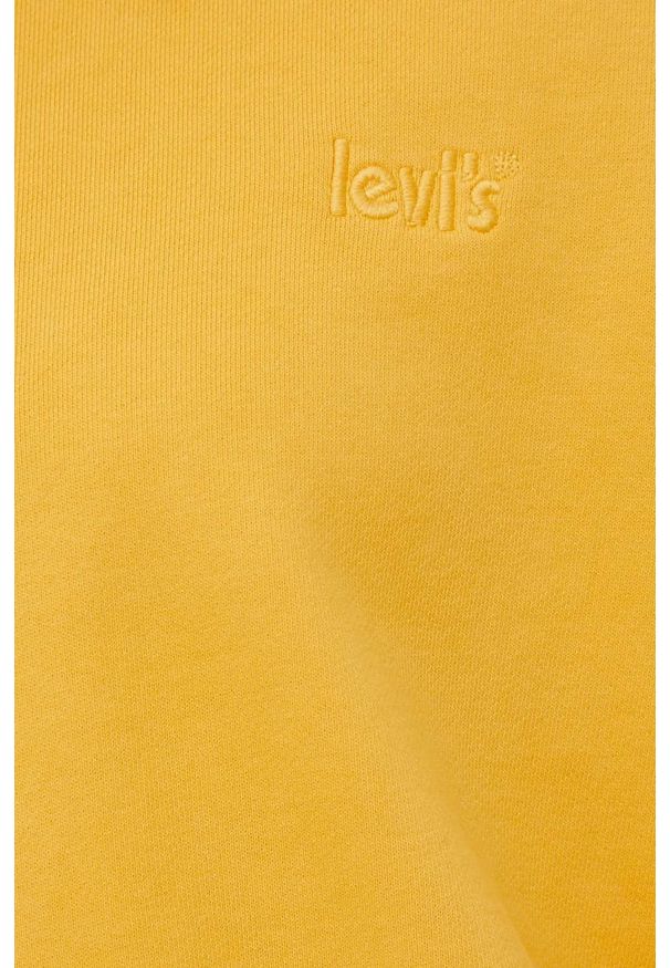 Levi's® - Levi's Bluza bawełniana damska kolor żółty gładka. Okazja: na spotkanie biznesowe. Kolor: żółty. Materiał: bawełna. Długość rękawa: długi rękaw. Długość: długie. Wzór: gładki. Styl: biznesowy