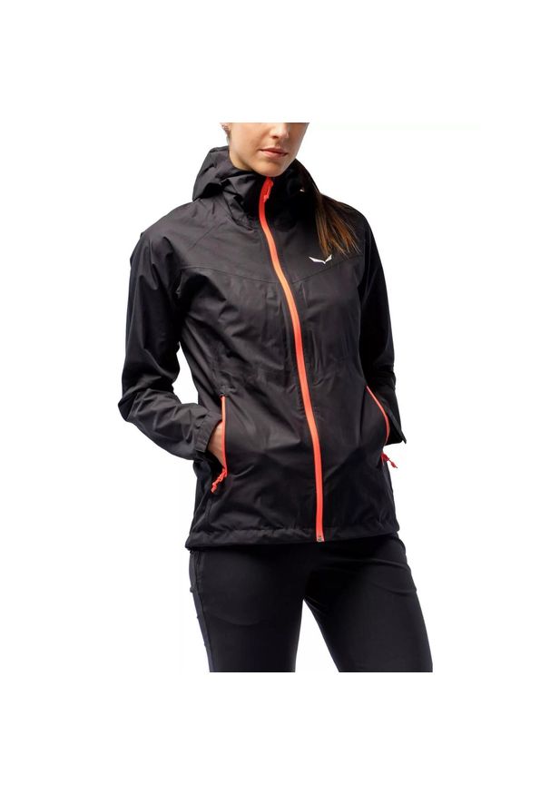 Kurtka przeciwdeszczowa turystyczna damska Salewa Puez (Aqua 3) Ptx W Jkt. Kolor: czarny. Sport: turystyka piesza