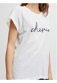 Fransa T-Shirt 20612027 Biały Regular Fit. Kolor: biały. Materiał: bawełna, syntetyk