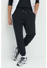 Abercrombie & Fitch spodnie dresowe męskie kolor czarny gładkie. Kolor: czarny. Materiał: dresówka. Wzór: gładki #1
