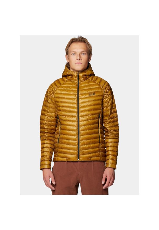 MOUNTAIN HARDWEAR - Kurtka Puchowa Męska Mountain Hardwear Ghost Whisperer. Kolor: żółty. Materiał: puch. Sport: turystyka piesza
