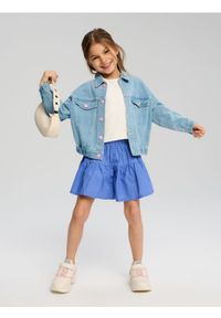Sinsay - Jeansowa kurtka Stitch - niebieski. Kolor: niebieski. Materiał: jeans