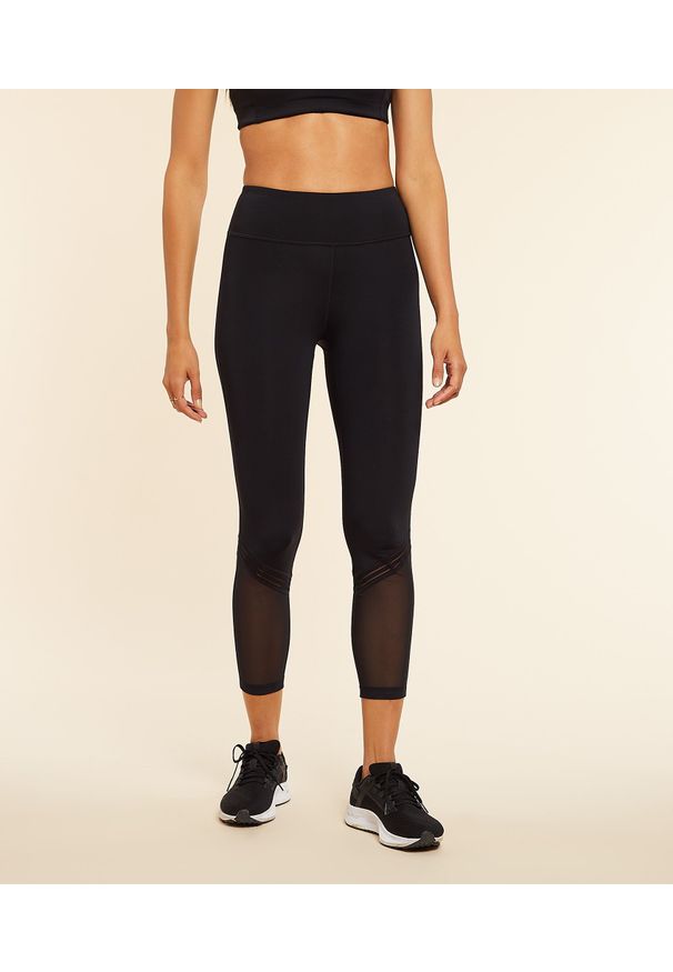 Milo Legginsy Treningowe 7/8 - Xs - Czarny - Etam. Stan: podwyższony. Kolor: czarny. Materiał: mesh, materiał. Długość: długie. Sport: fitness