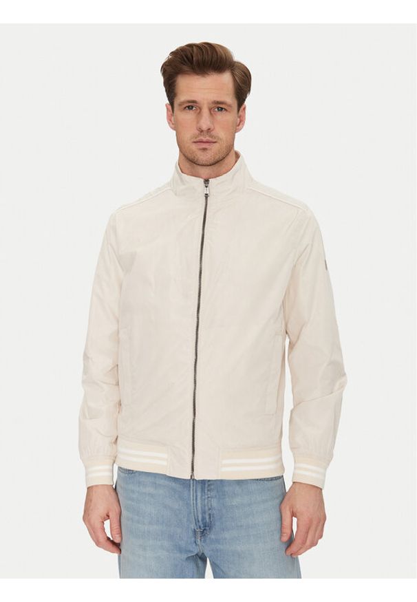 Guess Kurtka bomber M5GL28 WH762 Beżowy Regular Fit. Kolor: beżowy. Materiał: syntetyk