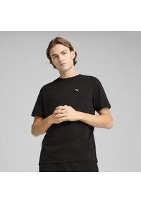 Puma - Męska koszulka Essentials Elevated PUMA Black. Kolor: czarny. Wzór: haft, aplikacja. Sport: fitness