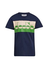 Diadora - Koszulka chłopięca DIADORA JB.SS T-SHIRT 5PALLE. Kolor: niebieski. Sport: piłka nożna