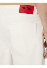 Hugo - HUGO Szorty jeansowe 50561648 Kremowy Relaxed Fit. Kolor: kremowy. Materiał: bawełna #4