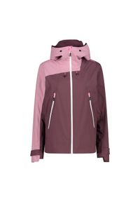 Kurtka przeciwdeszczowa damska z kapturem CMP. Typ kołnierza: kaptur. Kolor: fioletowy. Sport: turystyka piesza #1