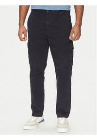 BOSS Spodnie materiałowe Sisla-8 50530599 Granatowy Regular Fit. Kolor: niebieski. Materiał: bawełna
