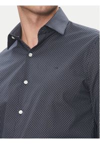 Calvin Klein Koszula LV019EU005 Granatowy Slim Fit. Kolor: niebieski. Materiał: bawełna #4