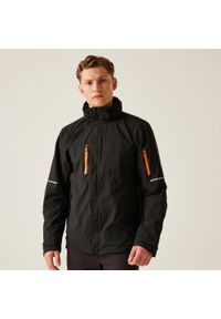 Regatta - Kurtka robocza męska X-Pro Exosphere. Kolor: czarny. Materiał: softshell, materiał. Sport: turystyka piesza #1