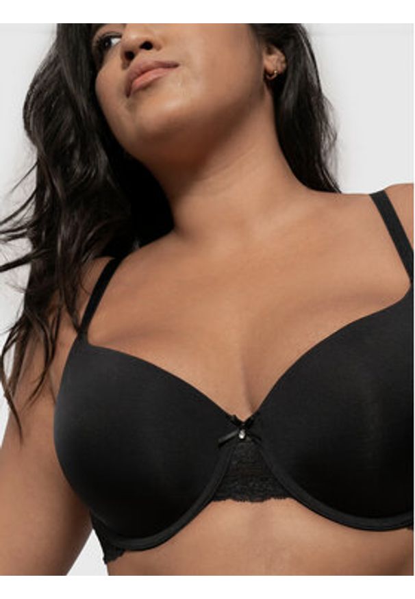 Dorina Biustonosz z fiszbiną Adele D17165A Czarny. Kolor: czarny. Materiał: syntetyk