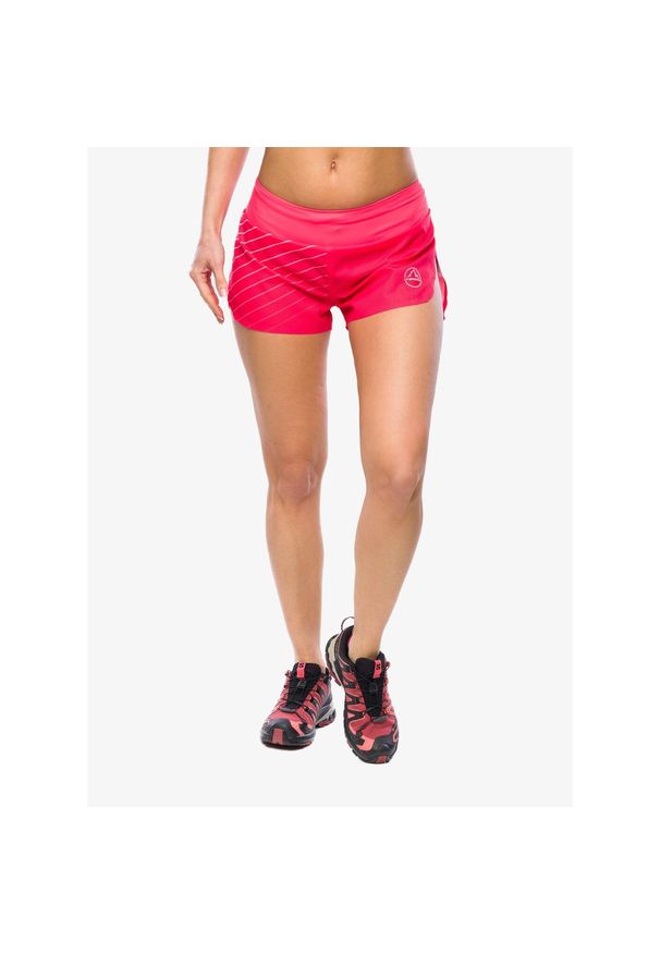 LA SPORTIVA - Spodenki do biegania damskie La Sportiva Freccia Short. Kolor: różowy. Długość: krótkie