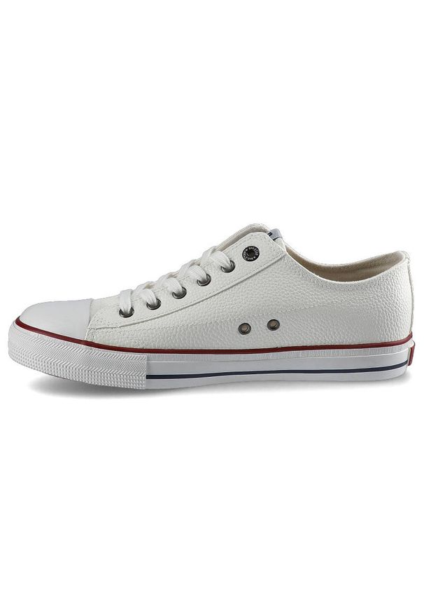 Big-Star - Białe Trampki Big Star Męskie Lekkie Półbuty. Okazja: na randkę, na co dzień, do pracy. Kolor: biały. Materiał: skóra ekologiczna, jeans, materiał. Szerokość cholewki: normalna. Styl: klasyczny, casual