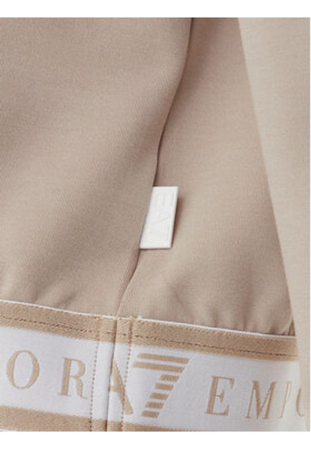 EA7 Emporio Armani Bluza 7W000277 AF12501 U6155 Beżowy Regular Fit. Kolor: beżowy. Materiał: syntetyk