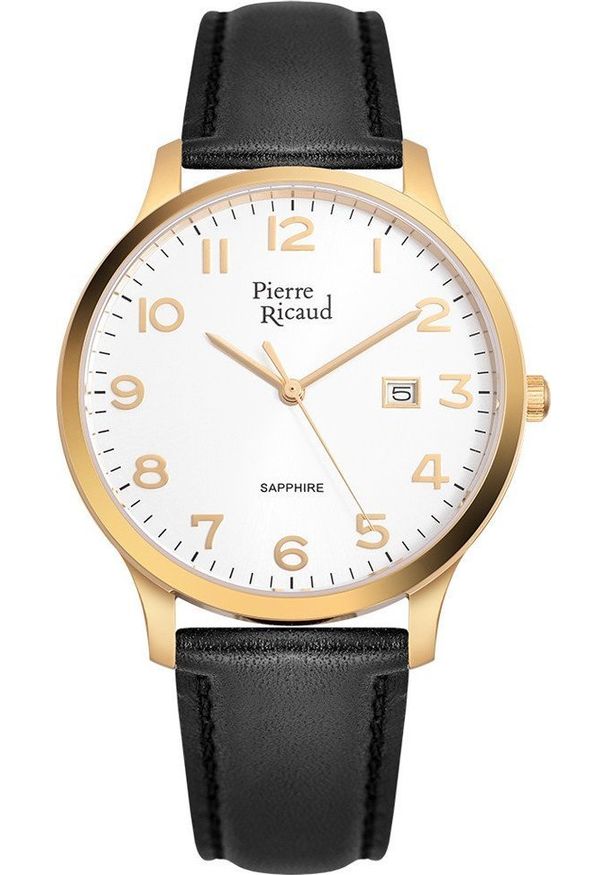 Zegarek Pierre Ricaud Zegarek męski Pierre Ricaud P91028.1223Q czarny. Kolor: czarny