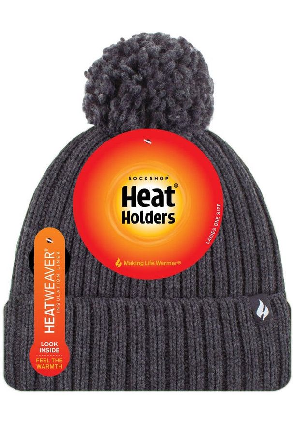 HEAT HOLDERS - Czapka Zimowa Ogrzewana dla Kobiet - Styl i Komfort. Kolor: brązowy, wielokolorowy, szary. Sezon: zima. Styl: elegancki