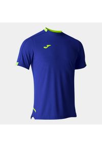 Koszulka tenisowa męska z krótkim rękawem Joma Smash Short Sleeve. Kolor: żółty, niebieski, wielokolorowy. Długość rękawa: krótki rękaw. Długość: krótkie. Sport: tenis