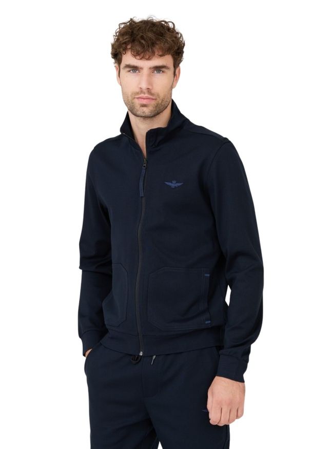 Aeronautica Militare - AERONAUTICA MILITARE Granatowa męska bluza. Kolor: niebieski