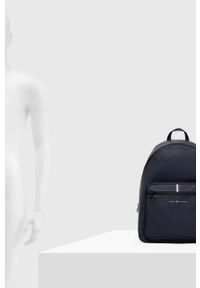 TOMMY HILFIGER - Tommy Hilfiger plecak męski kolor granatowy duży gładki. Kolor: niebieski. Wzór: gładki #5