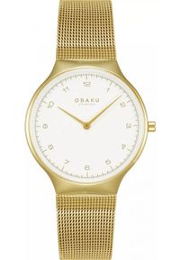 OBAKU - Zegarek damski Obaku Denmark V306LXGWMG złoty. Kolor: złoty #1