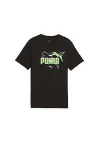 Koszulka Puma Ess Logo Lab Summer Tee B, Dzieci. Kolor: czarny. Materiał: bawełna, materiał