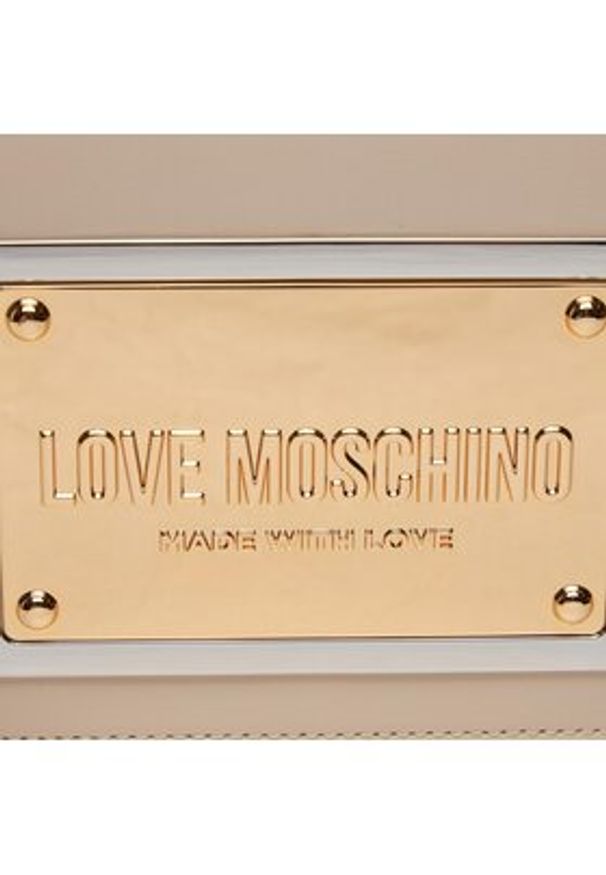 Love Moschino - LOVE MOSCHINO Torebka JC4357PP0IK1211A Beżowy. Kolor: beżowy. Materiał: skórzane
